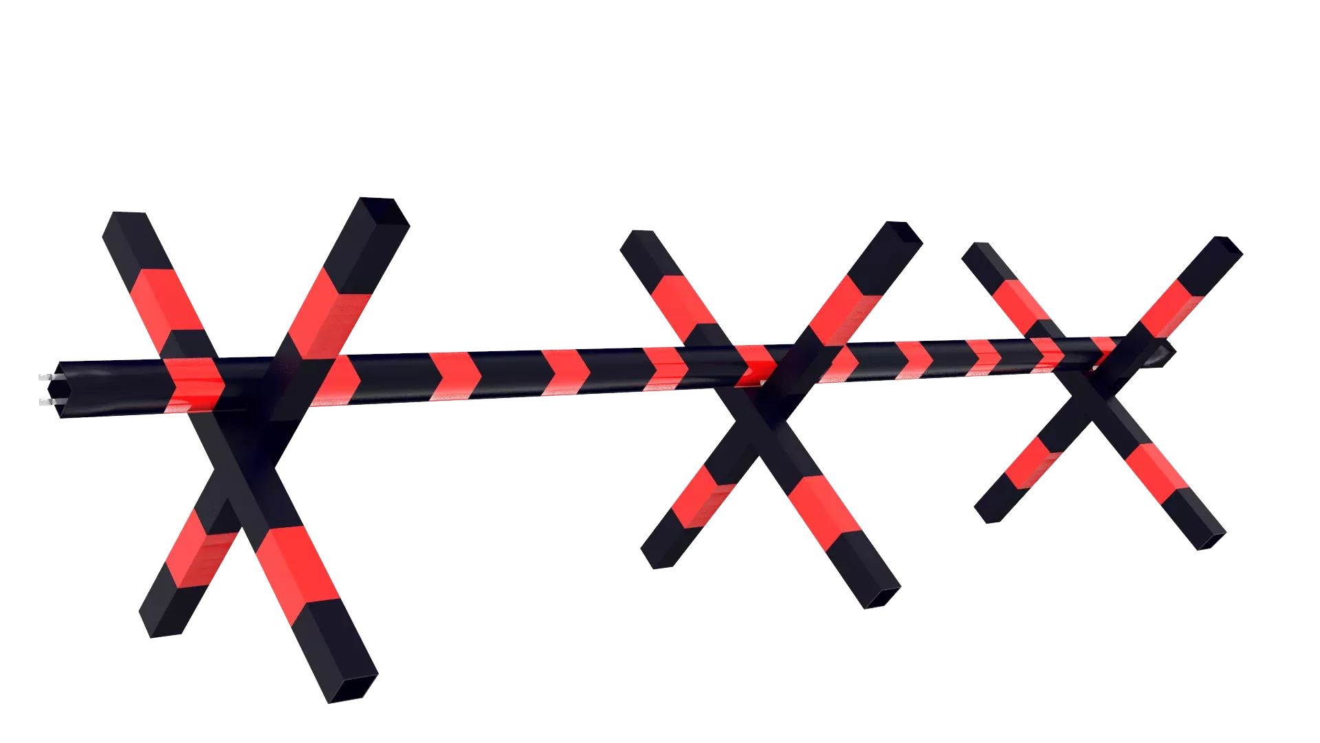 Дорожное заграждение "Еж" с тремя опорными крестами (ПП)